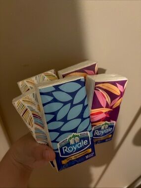 Royale 3-Ply Pocket Tissues - 5x packs of 10